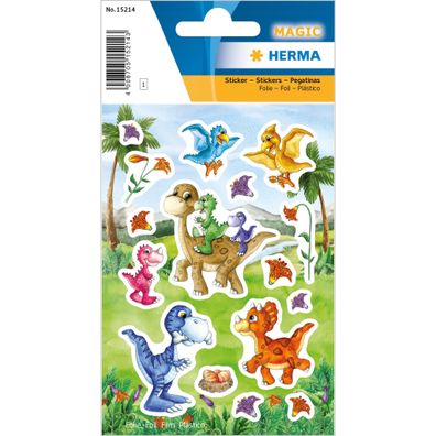 Herma Sticker MAGIC Tiere Dinokinder 1 Bl