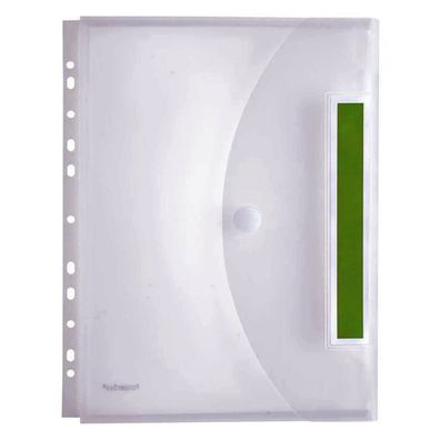 FSY Index-Sichttasche, Dehnfalte, Abheftrand, A4, farbl. transp