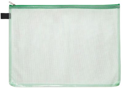 FSY Reißverschluss-Beutel A5, mit Zip grün, Folie grün transparent