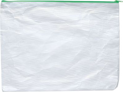 Vlies Reißverschluss-Beutel "Phat-Bag", A4, Textil-Reißverschluss grün