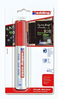 Edding Kreidemarker 4090 4-15 mm rot 1er-Blister