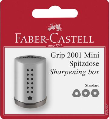 Faber Castell Einfachspitzdose Dreieck Grip 2001 silber BK
