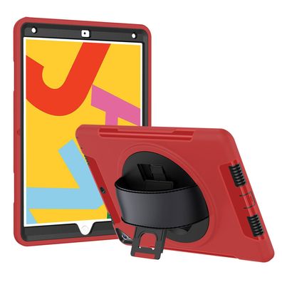 4in1 Hülle für Apple iPad (7th Gen.) 2019/2020/2021 10.2 Zoll Outdoor Cover Rot