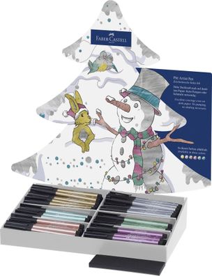 Faber Castell Tuschezeichner Pitt Artist Pen Xmas Display