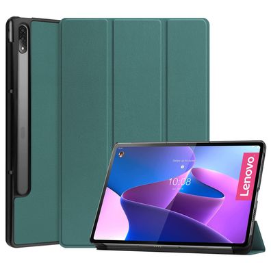 Hülle für Lenovo Tab P12 Pro 12.6 Zoll Smart Cover Auto Sleep/Wake Funktion Grün