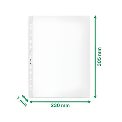 LEITZ 4791 Prospekthülle recycle A4 PP genarbt dokumentenecht farblos