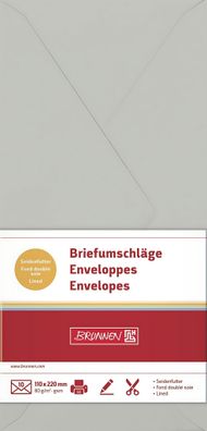 Brunnen Briefumschl. DL grau 4003273669130