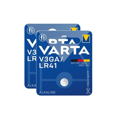 2x Varta V3GA AG3 LR41 LR736 392 1,5 V Knopfzellen Alkaline Uhren Batterien
