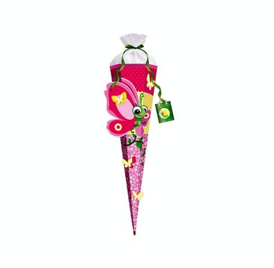 Roth Schultüte 80cm eckig Schmetterling Lilly
