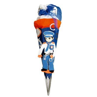 Roth Schultüten-Bastelset mit Moosgummiteilen, olizist-Geschwistertüte