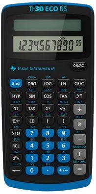 TI Schulrechner TI-30 ECO RS 10Stellen, Solar, Blauer Engel