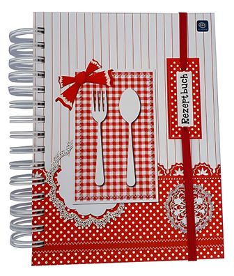 Dickes Rezeptbuch mit Hardcover Deckel Motiv: BesteckA5