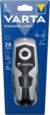 VARTA Taschenlampe Taschenlicht Flashligt Handlampe Handkurbel Dynamo Light LED