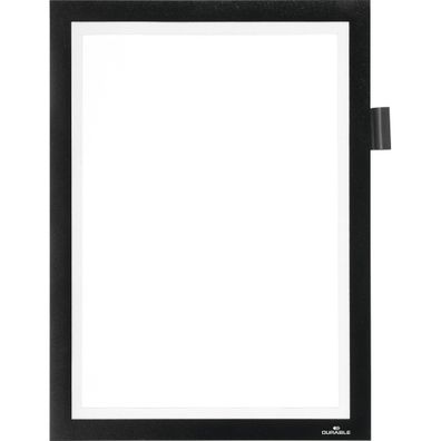 Durable Info-Rahmen A4 sw magnetisch DURAFRAME® direkt beschriftbar