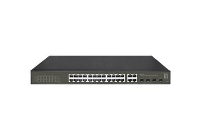 Hilbert 28-Port Gigabit PoE Smart Lite Switch - 24 PoE Ausgänge - 4 x Gigabit...