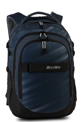 dunkelblauer Bestay Schulrucksack 22 Liter