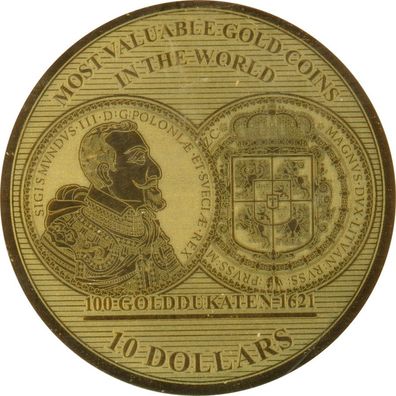 Solomon Islands 10 Dollars 2017 Wertvollste Goldmünzen der Welt - 100 Golddukaten