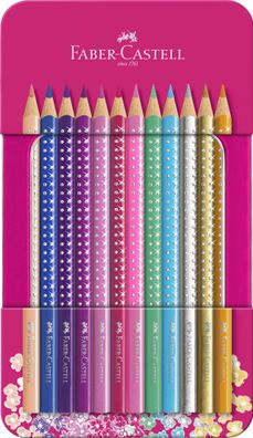 Faber Castell Buntstift Sparkle 3,8 mm 12er Metalletui