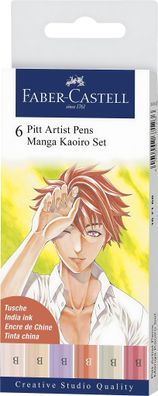 Faber Castell Tuschestift Pitt Artist Pen Manga 6er Kaoiro
