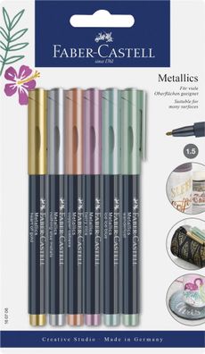 Faber Castell Marker Metallics 1,5 mm 6er Kartonetui