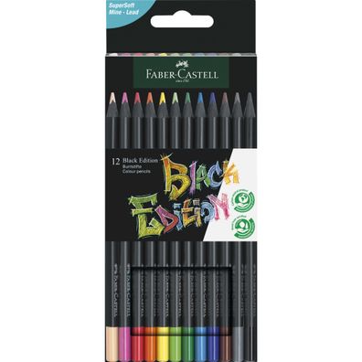 Faber Castell Buntstift BlackEdition 3,3 mm 12er Kartonetui