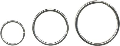 Schlüsselringe aus Metall, lanz- vernickelt, aus gehärtetem Stahl Ø 33 mm, Schachtel