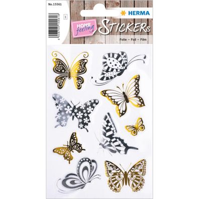 Herma Sticker Creative Schmetterlinge Gold- und Silberfolie 1 Bl