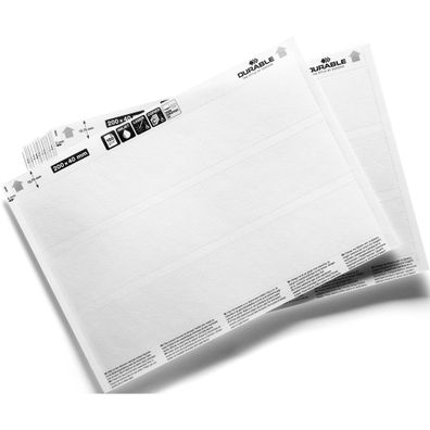 Durable Einsteckschild 200x40mm A5 ws 20ST für Scanfix / Labelfix