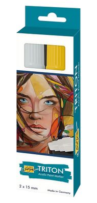 SOLO GOYA Triton Acrylic Paint Marker 15.0 2er Set Silber und Gold