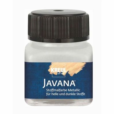 KREUL Javana Stoffmalfarbe Metallic Silber 20 ml