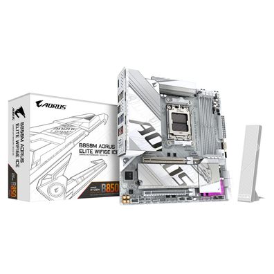 Gigabyte B850M AORUS ELITE WIFI6E ICE mATX Mainboard Sockel AM5 WIFI6E/DP