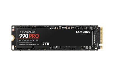 Samsung 990 PRO NVMe SSD 2 TB M.2 PCIe 4.0 3D-NAND TLC + be quiet! M.2 SSD-Kühler MC1