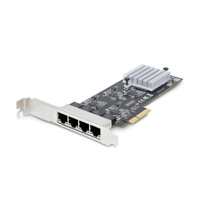 StarTech 4-Port 2.5Gbps NBASE-T PCIe Network Card, Intel I225-V Chip, Quad Port Compu
