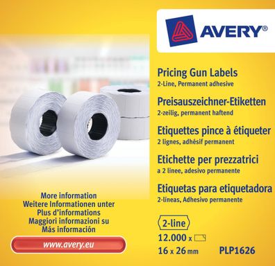 AVERY Zweckform Etiketten für Preis auszeichner, 26 x 16 mm (72031626)