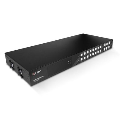 Lindy 38334, AV-Matrix-Umschalter, 3840 x 2160 Pixel, 18 Gbit/s, DTS, LPCM, Sch... ->