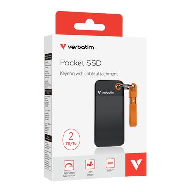 Verbatim Pocket SSD USB 3.2 2TB Black/Orange 32197