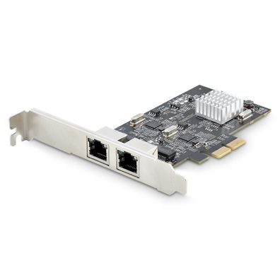 StarTech 2-Port 2.5Gbps NBASE-T PCIe Network Card, Intel I225-V, Dual-Port Computer N