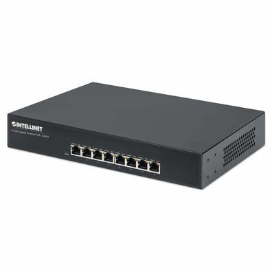 Intellinet 8-Port Gigabit Ethernet PoE+ Switch, 8 x PoE ports, IEEE 802.3at/af ... ->
