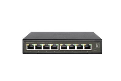 LevelOne Hilbert 8-Port Gigabit PoE Smart Lite Switch, 802.3at/af PoE, 8 PoE Au... ->