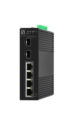 LevelOne Hilbert 6-Port Gigabit PoE Smart Lite Switch, 4 PoE Ausgänge, 2 x Giga... ->