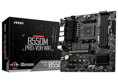 MSI B550M Pro VDH WIFI mATX Mainboard Sockel AM4 M.2/DP/HDMI/VGA/WIFI6