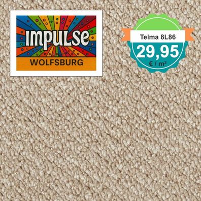 Vorwerk Telma 8L86 Teppichboden Schlinge 4 m breit - m² nur € 29,95
