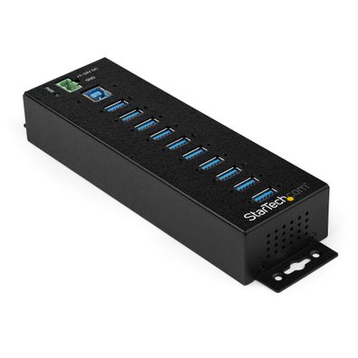 StarTech HB30A10AME USB 3.0 Hub (10-Port, Din-Rail, Industrielle Anwendung, externes