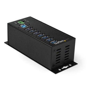 StarTech HB30A7AME USB 3.0 Hub (7-Port, Din-Rail, Industrielle Anwendung, externes Ne