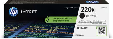HP 220X - Hohe Ergiebigkeit - Schwarz - original - LaserJet - Box - Tonerpatrone (W