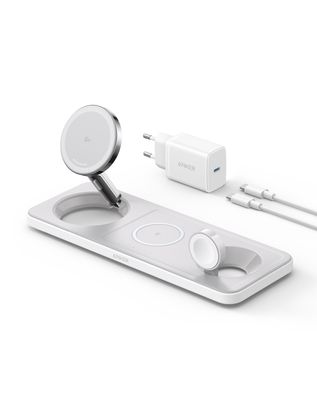 Anker Innovations Anker MagGo, Drinnen, USB, Kabelloses Aufladen, Weiß
