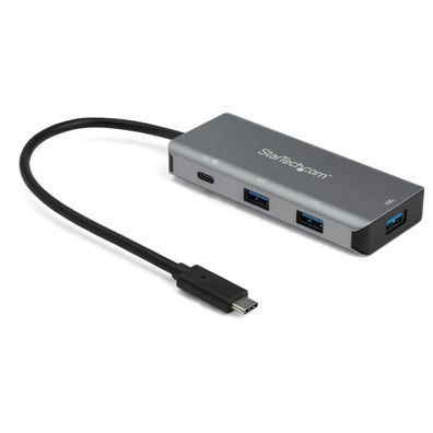 StarTech HB31C3A1CPD3 4-Port USB-C-Hub (mit Stromversorgung, 10 Gbit/s, 3 x USB-A- un