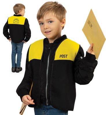 narrenwelt Spielweste Post Weste Kinder Spiel-Weste Postbote Brieftröger Größe 116 N