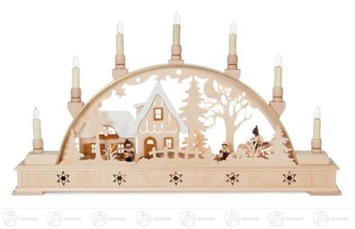 Schwibbogen mit Laternenkindern elektrisch beleuchtet BxHxT 64 cmx36 cmx7 cm NEU