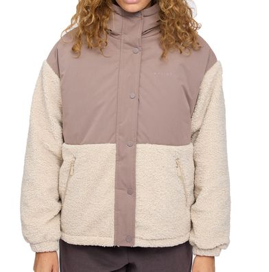 MAZINE Women Jacke Fabric Blocking grey brown/natural - Größe: S